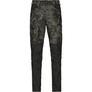 Kalhoty Härkila NOCTYX camo silent AXIS MSP®Black, barva: tmavá kamufláž, velikost: 54