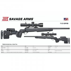 Puška opakovací Savage Arms, Model: 10 GRS, Ráže: .308 Win, hl.: 51cm, černá