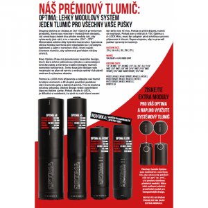 Tlumič A-TEC, model OPTIMA 60, modulový, pro ráže do .30" (7,62mm), na závit M14x1mm