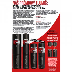 Tlumič A-TEC, model OPTIMA 45, modulový, pro ráže do 6,5mm, na závit M18x1mm