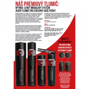 Tlumič A-TEC, model OPTIMA 45, modulový, pro ráže do 6,5mm, na závit M14x1mm