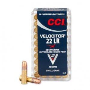 Náboj kulový CCI, Small Game - Velocitor HP, .22LR, 40GR (2,6g), CPHP