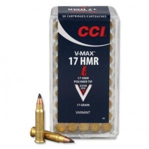 Náboj kulový CCI, Varmint, .17 HMR, 17 GR, Poly-Tip V-Max