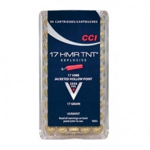 Náboj kulový CCI, Varmint - TNT, .17 HMR, 17 GR, JHP