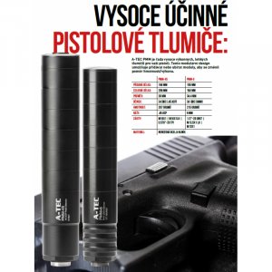 Tlumič A-TEC, PMM-45, modulový, impulzní pro pistole, ráže do .45", na závit M16x1mm LH