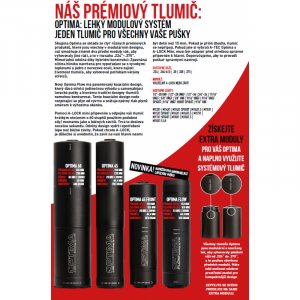 Tlumič A-TEC, OPTIMA 45 Front, modulový, pro ráže do .338" (8,5mm), na závit M14x1mm