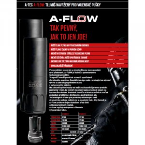 Tlumič A-TEC, A-FLOW 2+1, modulový, pro ráže .223" (5,56mm), na tlumič výšlehu A-FLOW