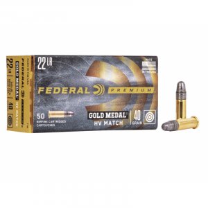 Náboj kulový Federal, Gold Medal, .22LR, 40GR (2,6g), Solid Match, Target High Velocity