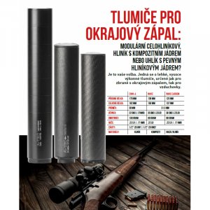 Tlumič A-TEC, model WAVE Carbon, pro malorážky, Ráže: .22LR, na závit M9x0,75mm