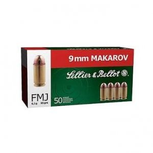 Náboj kulový Sellier a Bellot, Pistol-Revolver, 9mm Makarov, 95GR/6,10g, FMJ
