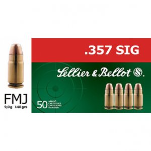 Náboj kulový Sellier a Bellot, Pistol-Revolver, .357 Sig., 140GR/9,10g, FMJ