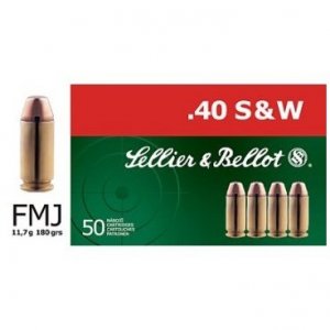 Náboj kulový Sellier a Bellot, Pistol-Revolver, .40 SaW, 180GR/11,70g, FMJ