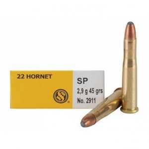 Náboj kulový Sellier a Bellot, Standard, .22 Hornet, 45GR/ 2,9g, SP