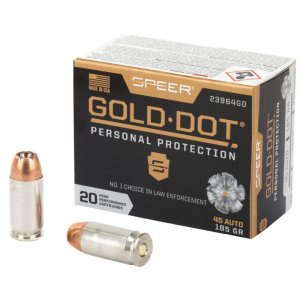 Náboj kulový Speer, Personal Protection, .45 ACP, 185GR, Gold Dot