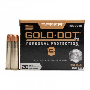 Náboj kulový Speer, Personal Protection, .357 Mag., 158GR (10,2g), Gold Dot HP