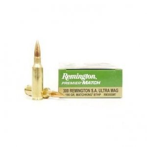 Náboj kulový Remington, Premier Match, .300 Rem.SA Ultra Mag. 190GR/12,3g, Match King BTHP