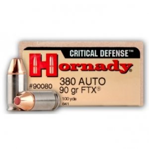Náboj kulový Hornady, Critical Defense, .380 Auto, 90GR, FTX CD