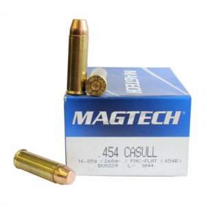 Náboj kulový Magtech, .454 Casull, 260GR (16,85g), FMJ Flat