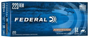 Náboj kulový Federal, Power Shok, .223 Rem., 55GR (3,2g), SP