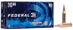 Náboj kulový Federal, Power Shok, .243 Win., 100GR (6,5g), Soft Point