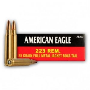 Náboj kulový Federal, American Eagle, .223 Rem., 55GR (3,5g)
, FMJ Boat Tail