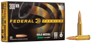 Náboj kulový Federal, Premium Gold Medal,.308 Win., 168GR, Sierra Match King BTHP