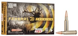 Náboj kulový Federal, Premium Vital Shok, .308 Win., 165GR (10,6g), Barnes Triple Shok