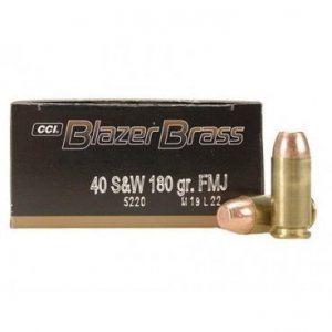 Náboj kulový CCI, Blazer Brass, .40 S&W, 180GR (11,70g), FMJ