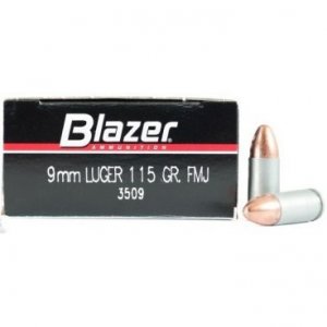 Náboj kulový CCI, Blazer Aluminium, 9mm Luger, 115GR (7,5g), FMJ