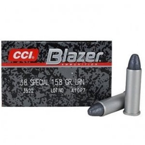 Náboj kulový CCI, Blazer Aluminium, .38 Spec., 158GR (10,25g), LRN, Lead Round Nose