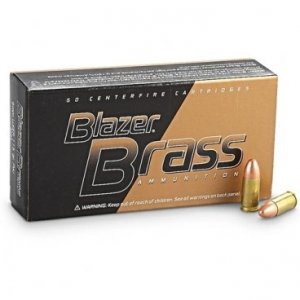 Náboj kulový CCI, Blazer Brass, 9mm Luger, 124GR (8,0g), FMJ