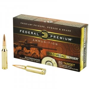 Náboj kulový Federal, Gold Medal, 6,5mm Creedmoor, 130GR, Berger Hybrid VLD GM LR