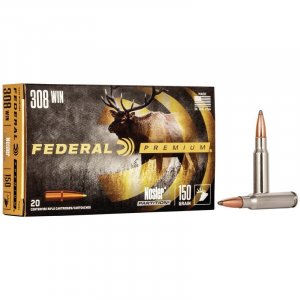 Náboj kulový Federal, Vital Shok, .308 Win, 150GR (9,7g), Nosler Partition