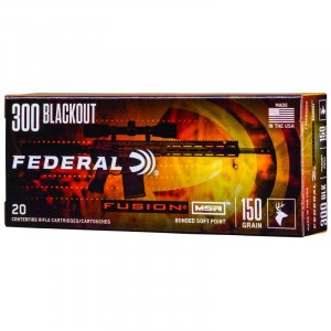 Náboj kulový Federal, Fusion, .300 AAC Blackout, 150GR (9,7g), pro MSR, Bonded Soft Point