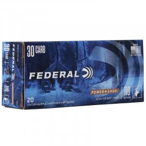 Náboj kulový Federal, Power Shok, .30 Carbine, 110GR (7,1g), Soft Point