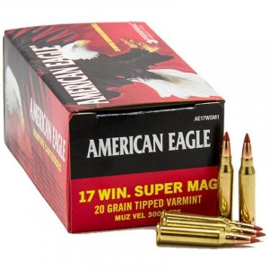 Náboj kulový federal, American Eagle, .17 WSM, 20GR (1,2g), Tipped Varmint