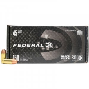Náboj kulový Federal, Pistol Ammo .45 ACP, 230GR (14,9g), FMJ, "Black Week" 150ks v balení