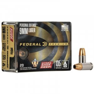Náboj kulový Federal, Personal Defense, 9mm Luger, 135GR (8,7g), Hydra-Shok Deep HP