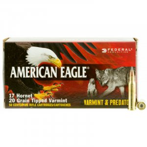 Náboj kulový Federal, American Eagle, .17 Hornet, 20GR (1,2g), Tipped Varmint Predator