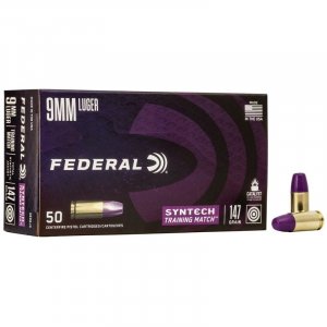 Náboj kulový Federal, Syntech Training Match, 9mm Luger, 147GR (9,5g), Syntech JFN