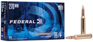 Náboj kulový Federal, Power Shok, .270 Win., 130GR (8,42g), Soft Point
