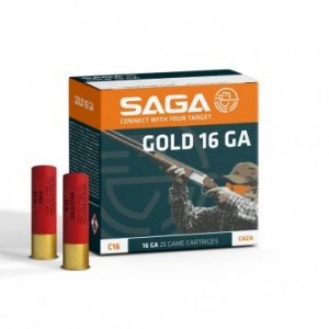 Náboj brokový SAGA, GOLD 16, 16x70mm, brok 3mm/5, 28g