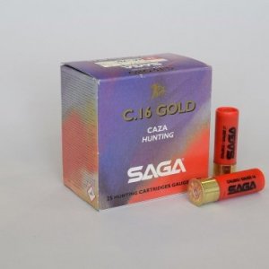 Náboj brokový SAGA, C.16 GOLD, 16x70mm, brok 2,75mm/ 6, 28g