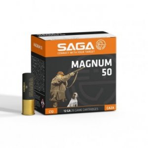 Náboj brokový RIO/ SAGA, MAGNUM 50, 12x76mm, brok 3,75mm/ č.: 2, navážka 50g