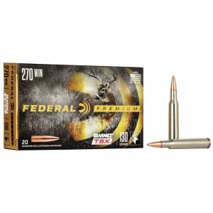 Náboj kulový Federal, Premium, .270 Win, 130GR, Barnes TSX