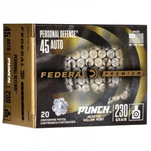 Náboj kulový Federal, Personal Defense, .45 ACP, 230GR (14,9g), JHP Punch