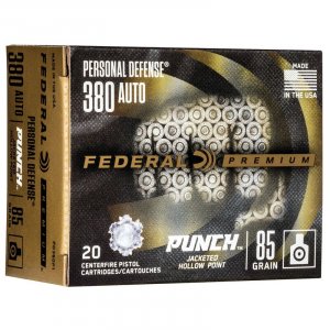 Náboj kulový Federal, Personal Defense, .380Auto, 85GR (3,7g), Punch JHP