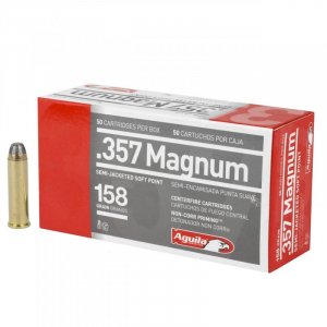 Náboj kulový Aguila, Handgun, .357 Mag., 158GR (10,2g), poloplášť SJ SP