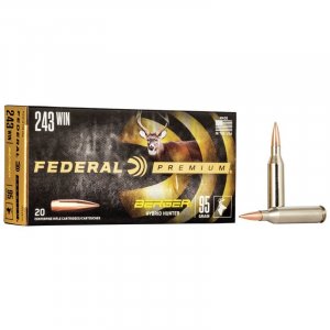 Náboj kulový Federal, Premium, .243 Win, 95GR, Berger Hybrid Hunter