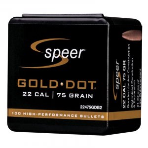 Střela Speer, Gold Dot, .22"/.224", 75GR, Gold Dot HP